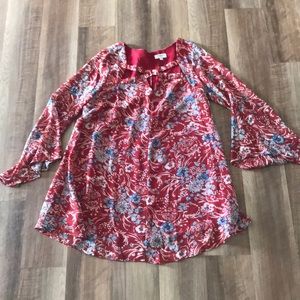 Boutique floral bell sleeve dress (S)